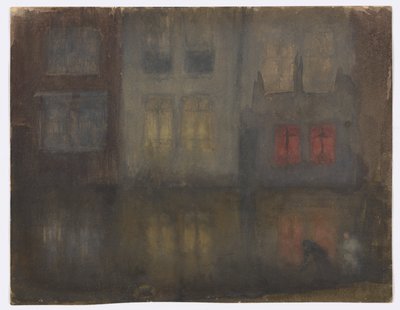 Nocturne: Schwarz und Rot – Hinterkanal, Holland von James Abbott McNeill Whistler