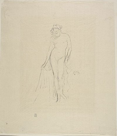 Nacktes Modell, stehend von James Abbott McNeill Whistler