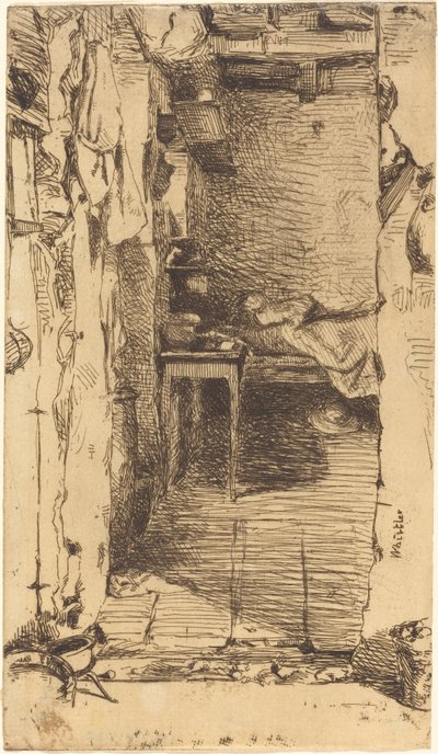 Lumpensammler, Quartier Mouffetard, Paris von James Abbott McNeill Whistler