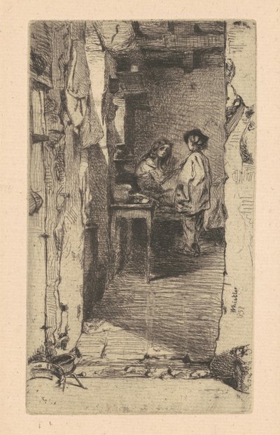 Lumpensammler, Quartier Mouffetard, Paris von James Abbott McNeill Whistler