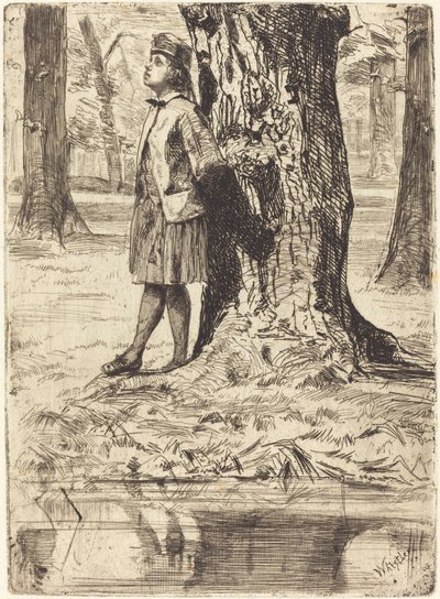 Seymour steht unter einem Baum von James Abbott McNeill Whistler