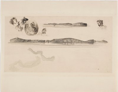 Skizzen auf der Küstenvermessungsplatte von James Abbott McNeill Whistler