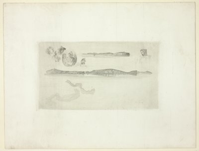 Skizzen auf der Küstenvermessungsplatte von James Abbott McNeill Whistler