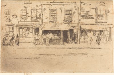 Der Fischladen, geschäftiges Chelsea von James Abbott McNeill Whistler