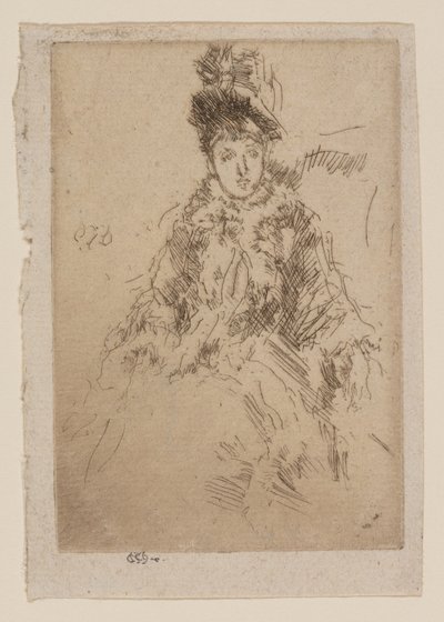 Der Pelzkragen: Miss Lenoir von James Abbott McNeill Whistler