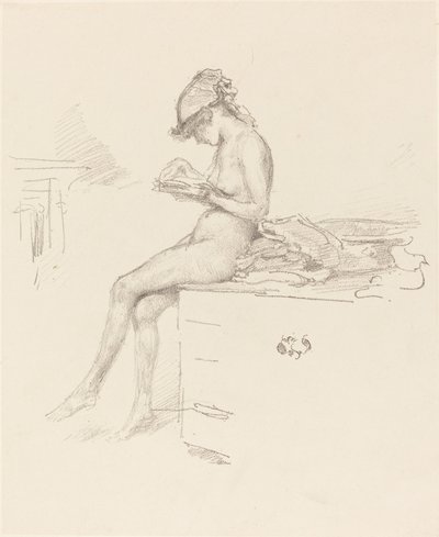 Das kleine nackte Modell, lesend von James Abbott McNeill Whistler