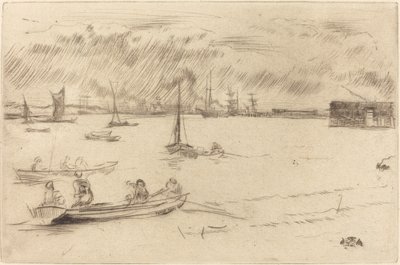 Die Themse in Richtung Erith von James Abbott McNeill Whistler