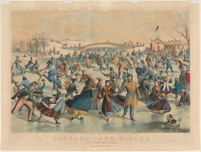 Central Park, Winter: Der Eislaufteich von James Merritt Ives
