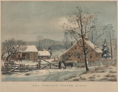 Neuengland-Winterszene, 1861 von James Merritt Ives