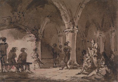 Mittelalterliche Figuren in einer Krypta von James Pattison Cockburn