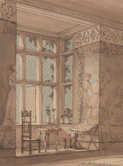 Zimmer mit Wandteppichen in einem gotischen Herrenhaus von James Pattison Cockburn