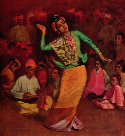 Ein burmesisches Tanzmädchen, 1913 von James Raeburn Middleton