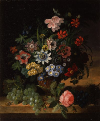 Blumen und Früchte, 1827 von James Sillett