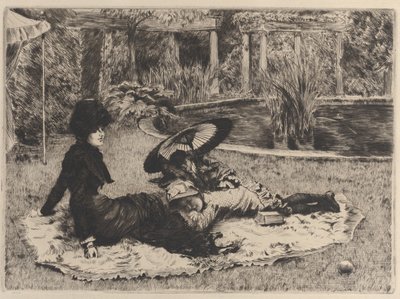 Auf dem Gras, 1880 von James Tissot