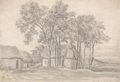 Ein Bauernhof zwischen Bäumen von James Ward