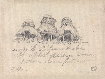 Reetgedeckte Hütten von James Ward