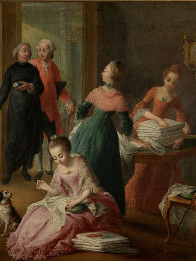 (Detail) des Nachmittagstees von Jan Anton Garemyn