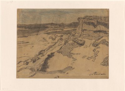 Felsküste mit Strand von Jan Adam Zandleven