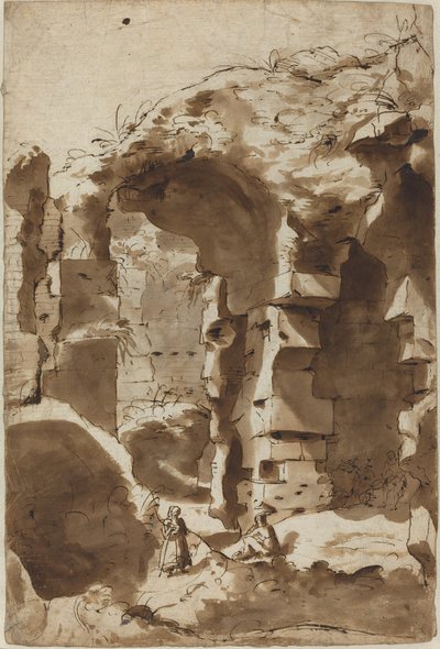 Die Ruinen des Kolosseums von Jan Asselijn