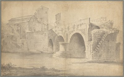 Ansicht der Ponte Rotto, Rom von Jan Asselyn