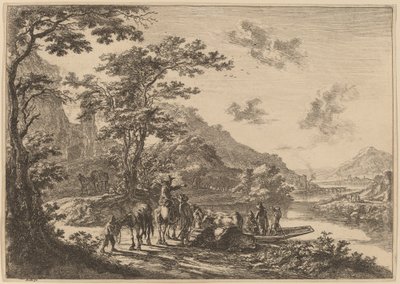 Blick auf den Tiber in der Campagna von Jan Both