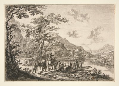 Blick auf den Tiber in der Campagna von Jan Both
