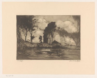 Landschaft von Jan C. van der Ven (signed by artist)