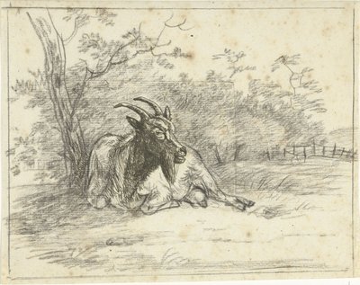 Liegende Ziege von Jan Dasveldt