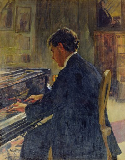 Porträt von Joseph Hofman, 1912 von Jan Franzevich Cioglinsky