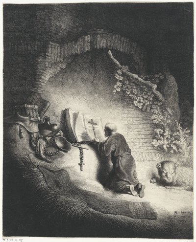 Hl. Hieronymus im Gebet von Jan Gillisz. van Vliet