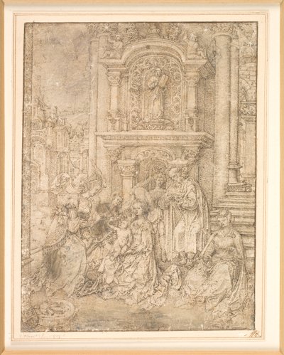Die mystische Hochzeit der Heiligen Katharina von Jan Gossaert