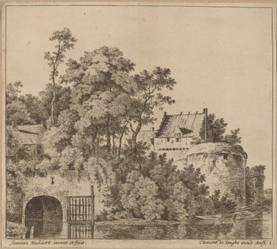 Kleinstadt (Stadttor in Gorkum?) von Jan Hackaert