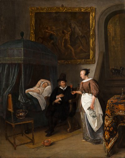 Der Arztbesuch, ca. 1665-8 von Jan Havicksz. Steen