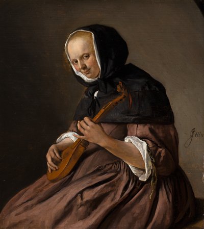 Frau spielt die Zister, um 1662 von Jan Havicksz. Steen