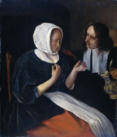 Ein Paar beim Trinken, 1660-79 von Jan Havickszoon Steen