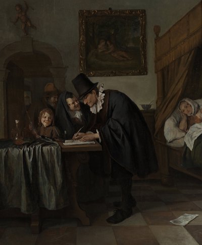 Der Arztbesuch, ca. 1665 von Jan Havickszoon Steen