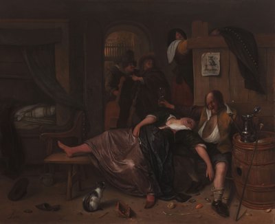 Das betrunkene Paar, ca. 1655-65 von Jan Havickszoon Steen