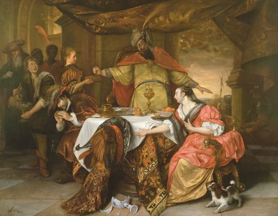 Der Zorn des Ahasverus, ca. 1670 von Jan Havickszoon Steen