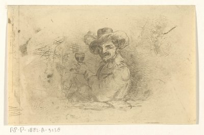 Soldat mit erhobenem Glas von Jan Karel Jacob de Jonge