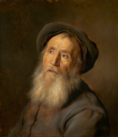 Bärtiger Mann mit Barett von Jan Lievens