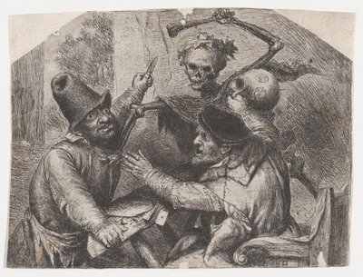 Tod und Kartenspieler, 1620-74 von Jan Lievens