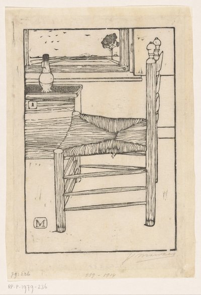 Stuhl mit Binsensitz von Jan Mankes