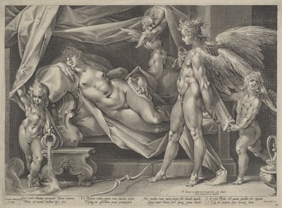 Amor und Psyche von Jan Muller, after Bartholomaeus Spranger