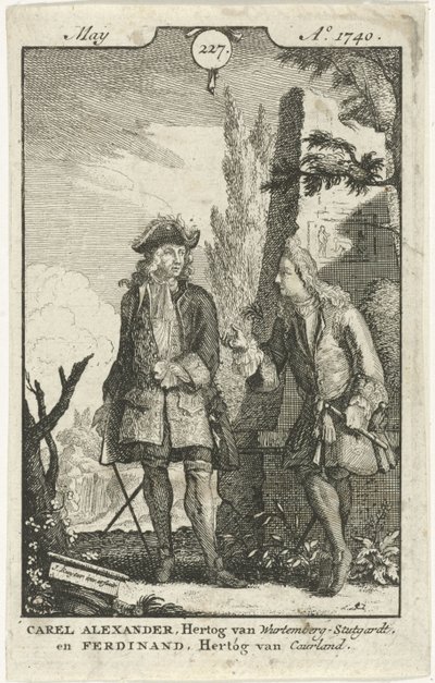 Gespräch zwischen Ferdinand Kettler und Karl Alexander von Jan Ruyter