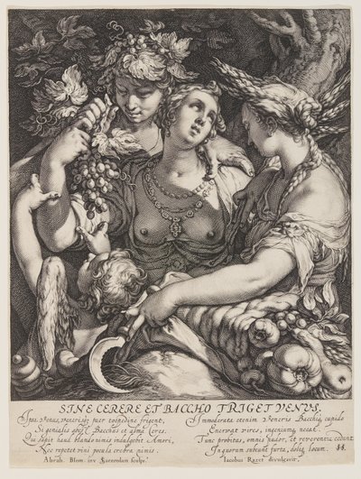 Ohne Ceres und Bacchus friert Venus von Jan Saenredam