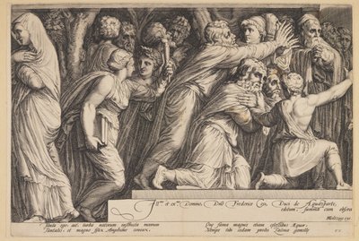 Die Bestrafung der Niobe (Tafel 4) von Jan Saenredam