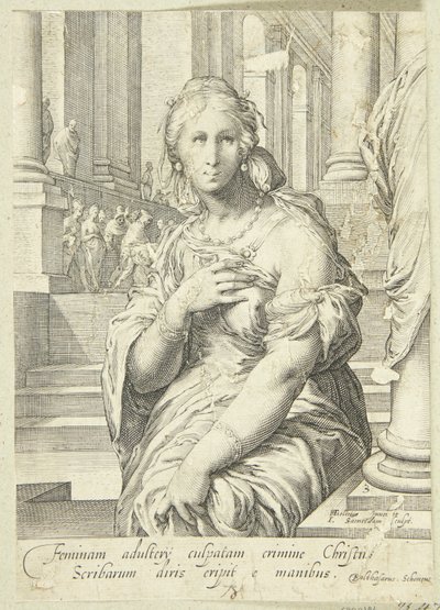 Die Ehebrecherin von Jan Saenredam