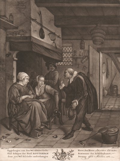 Niederländische Innenküchenszene von Jan Stolker