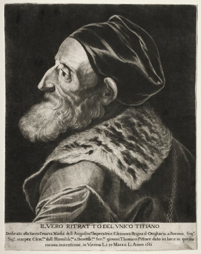Porträt von Tizian, 1661 von Jan Thomas