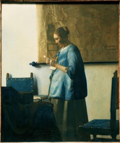 Briefleserin in Blau von Jan Vermeer van Delft